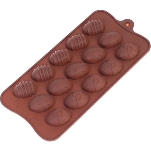 15 Holes Easter Eggs Chocolate Molds Silicone Form Cake Molds Bakeware Baking Dish High Temperature Kitchen Cake Accessories