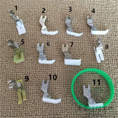 2pcs Industrial flat car, presser foot, single upper zipper high and low plastic roller