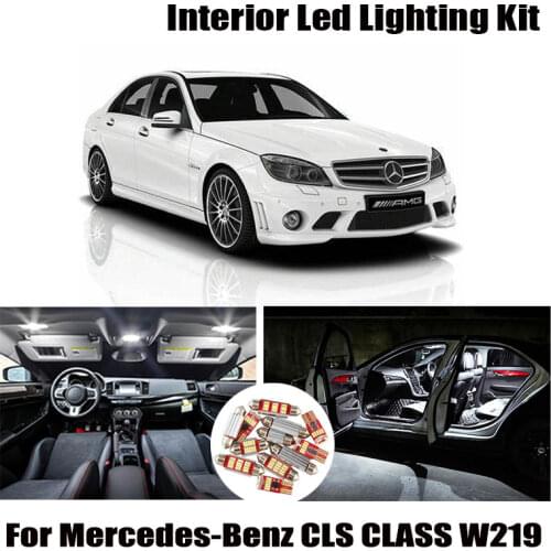 23pcs Canbus Error Free LED Interior Reading Light Kit For Mercedes-Benz CLS W219 CLS500 CLS550 CLS55 AMG CLS63 AMG 2006-2010