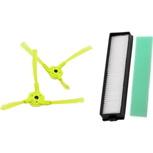 4pcs/lot (1pair side brush + Hepa filter +sponge filter) for LG HOM-BOT ROBOKING Robot Vacuum Cleaner Parts Accessories Hom Bot