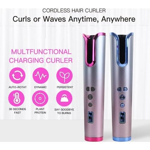 Wireless Hair Curler Automatic Curling Iron Hair Waver Iron Curling Wand Air Curler Ceramic Hair Crimper Hair Styling Tools