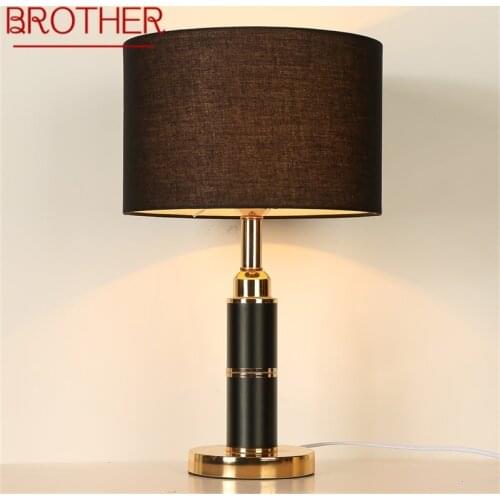 BROTHER Table Lamps Modern Luxury Design LED Black Desk Light Decorative For Home Bedside