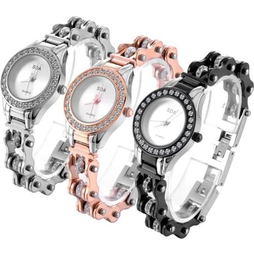 SDA New Design for Women Lady and Girl Giving Fashion Youth Romantic 316l Stainless Steel Japanese Movement Quartz Watches W100