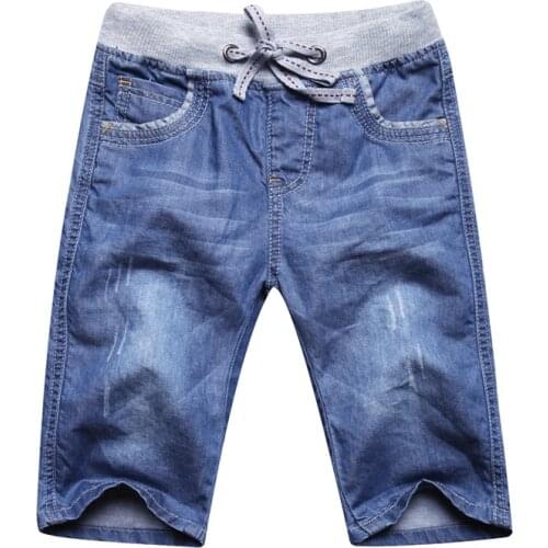 New Design Boys Jeans Short Pants Casual summer Kids Trousers Cotton Teenager denim Shorts solid color Clothing BC060