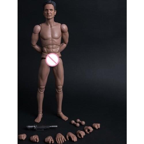 1/6 Scale AT023 Muscle-sturdy Durable Body Old Michael Military Chest Muscular Body 12"Warrior Action Figure Toy Suit Collection