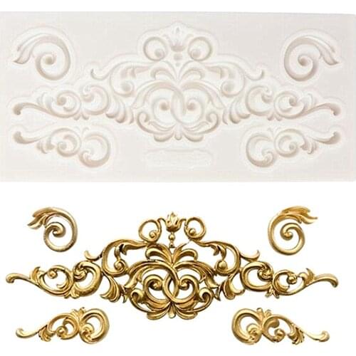 DIY European Relief Lace Silicone Chocolate confectionery Silicone Mold Fondant Cake Kitchen Decorating DIY Tools M1194