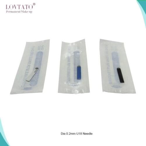 Dia 0.2mm U18 microblading needles Agulha U Shape Blade Arc tattoo needles for manual pen Permanent Makeup desgin pen use 20pcs