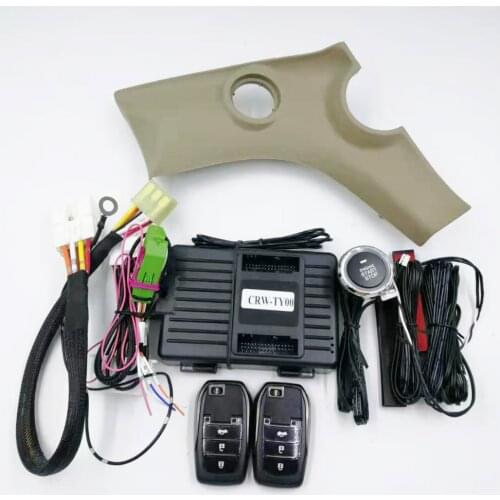 For Old Toyota Highlander Car Add push button start stop remote control system and PKE Keyless Entry system with panel