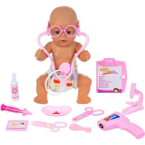 Nurse Set Doll Accessories Fit 17 inch 43cm Doll Born Baby Doll Accessories For Baby Birthday Festival Gift