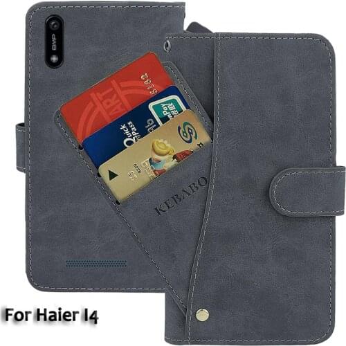 Leather Wallet Haier I4 Case 6.1" Flip Fashion Luxury Front Card Slots Cases Cover Business Magnetic Phone Bags