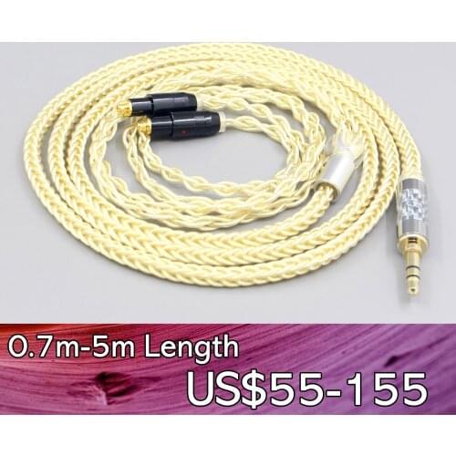 LN007625 8 Core Gold Plated + Palladium Silver OCC Alloy Cable For Shure SRH1540 SRH1840 SRH1440 Earphone headset Headphone
