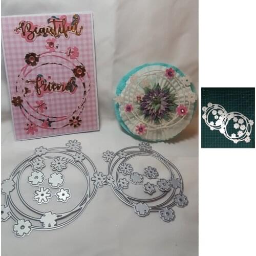Flower Circles Metal Cutting Dies Stencil For Scrapbooking Photo Paper Cards Crafts Handmade New 2019 Die Cut