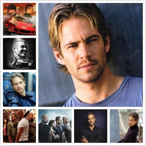 5D DIY Full Square Diamond Painter Movie Fast And Furious Paul Walker Diamond Embroidery Cross Stitch Kit Mosaic Home Decoration