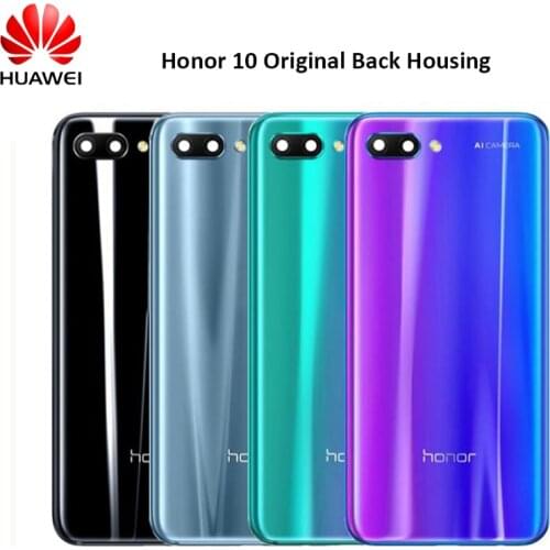 Original Huawei Honor 10 Housing Cover Glass Rear Door Battery Back Case Phone Replacement Repair Parts Shell For Honor COL-AL10