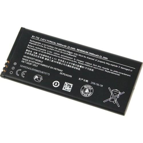 Original BV-T5E phone battery for Nokia Lumia 950 RM-1104 RM-1106 RM-110 McLa BVT5E 3000mAh 2018