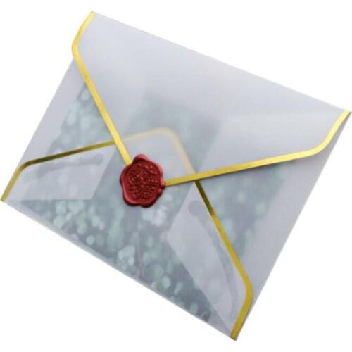 50pcs Translucent Bronzing Mini Envelopes Wedding Invitation Envelope Greeting Cards Postcards Gift Wrapper