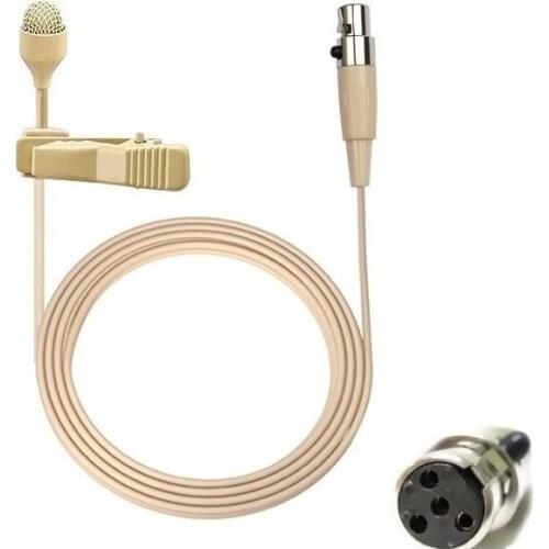Bolymic Professional Lapel Lavalier Microphone 4 Pins For SHURE Wireless Mic Bodypack