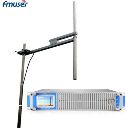 FMUSER FSN-1000T 1000W 1KW FM Broadcast Radio Transmitter+FU-DV2 Antenna+30m 1/2" Cable 20km FM Transmitter For FM Radio Station