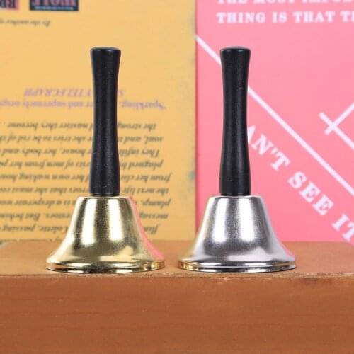 Christmas Metal Hand Bell Gold Plated, Silver Handbell for Pet Training Bell Cat Hand Bell Pet Supplies