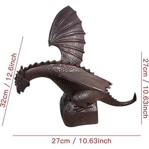 Garden Ornament, Cartoon Dinosaur Shape Resin Statue Craftwork Decorative Tool for Courtyard Backyard