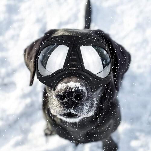Good Quality Large Dog Sunglasses Windproof Snowproof Comfortable Soft Frame Pet Goggles With Elastic Adjustable Straps
