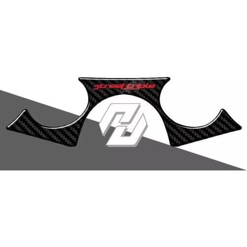 3D Carbon-look Upper Triple Yoke Cover Protector Case for Triumph Street Triple 2007-2014