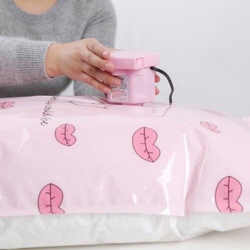 Vacuum Compressed Bags Electric Air Pump Travel Organizer Tool Storage Space Saving Vacuum Bags For Cloth Blanket Vacuum Pump