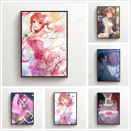 WTQ Canvas Painting Anime Posters Love Live! Nijigasaki High School Idol Club Wall Decor Wall Art Picture Room Decor Home Decor
