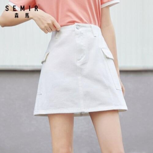 SEMIR Women fashion trend skirt 2020 summer new high waist personality design college casual short skirts female