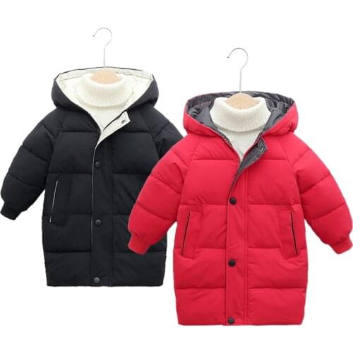 4 5 6 7 8 9 10 Years Winter Kids Jacket Keep Warm Fashion Hooded Christmas Girl Coat Zipper Casual Outerwear Children Clothing
