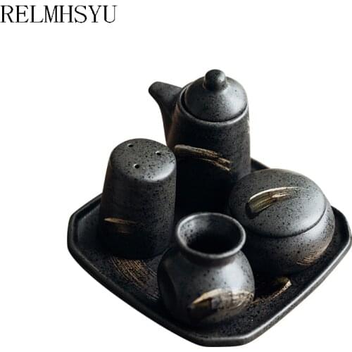 1PC RELMHSYU Japanese Style Ceramic Small Wasabi Cup Soy Sauce Pot Seasoning Pot Set Household Seasoning Box Kitchen Restaurant