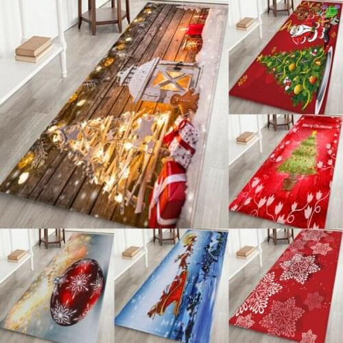 40x60cm Christmas Xmas Area Rug Anti-slip Floor Mat rectangle Bedroom Carpet Home Kitchen Decor
