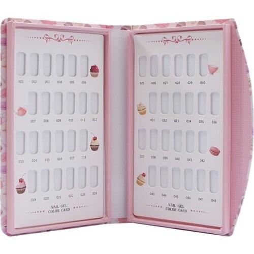 48Grids Nail Tip Color Display Book Nail Polish Template Display Board Color Card Manicure Tool For Nail Art Display