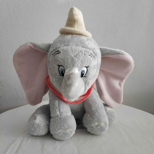 Free Shipping Sitting 25cm Original Dumbo Elephant Plush Toys Stuffed Animals Good Soft Boy Doll for baby Gift