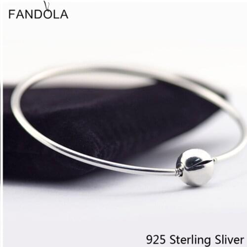 CKK Essence Bangle 925 Sterling Silver Original Jewelry Fashion Making Fits For Essence Beads & Charms