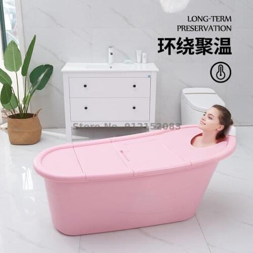 Household Thickened Adult Bath Tub Adult Bath Tub Plastic Bathtub Large Full Body Bath Tub Bath Tub
