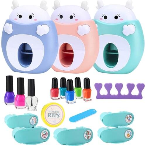 Nail Machine Toy Girl Cute Nail Accessories Nail Polish Set Birthday Gift Children Beauty Box