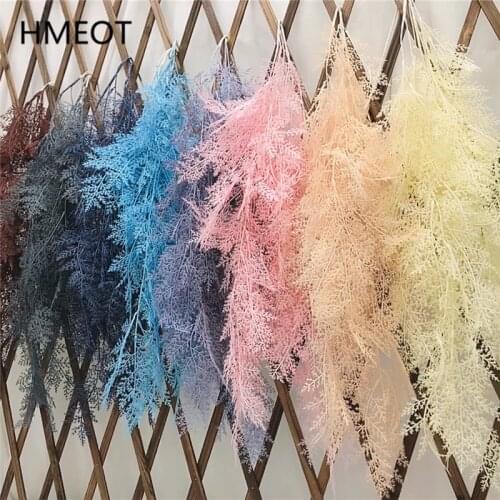 115cm Artificial Flower Garland Fog Smog Frost Grass Wall Hanging Fake Plants Vine Home Decor Accessories Wedding Arch Flower