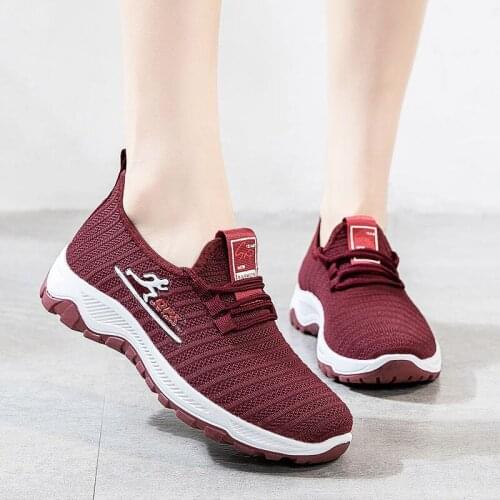 Men Women Sneakers Shoes Flats Casual Ladies Shoes Woman Lace-Up Mesh Light Breathable Female Zapatillas De Deporte Para Mujer
