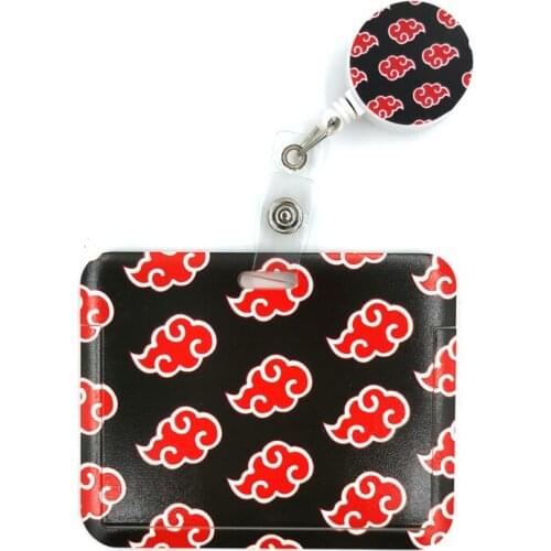 Clouds Anime Cute Card Cover Clip Lanyard Retractable Student Nurse Badge Reel Clip Cartoon ID Card Badge Holder accessories