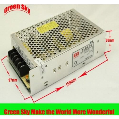 New Arrival High Quality Voltage Transformer LED Display 60W 24VDC Output power supply 24v 2a