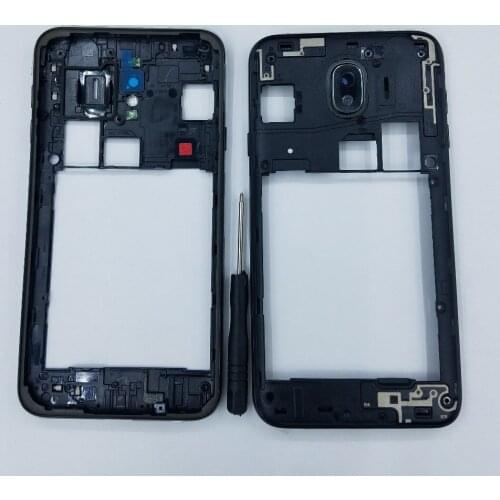 For Samsung Galaxy J4 2018 J400 J400F J400FN J400G Phone Original New Housing Middle Frame Chassis With Camera Lens Button