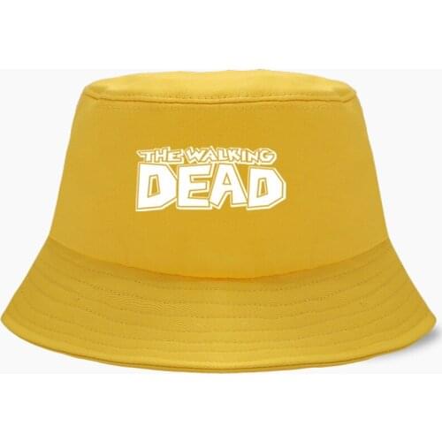 Cool Halloween Horror Nights The Walking Dead Panama Bucket Hat Outdoor Hunting Cap Fisherman Caps Women Harajuku Fishing Hats