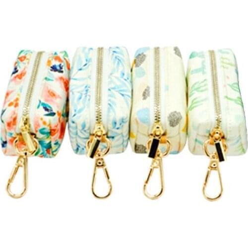 Premium Cotton Fabric Poop Bag Holder Attaches to Dog Leash dog pet accessories