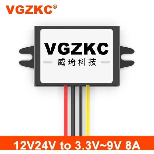 12V-24V to 3.3V 3.7V 4.2V 5V 6V 7.5V 9V 8A DC power step-down module-car converter waterproof