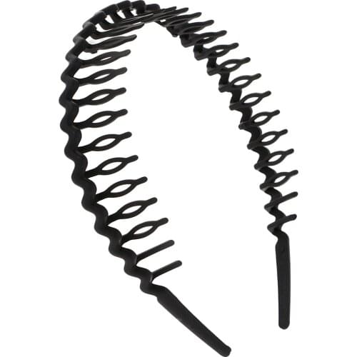 10pcs Black Plastic Teeth Comb Hairband Hair Hoop Headband For Woman
