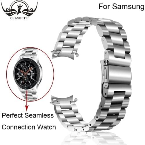 Compatible Samsung Gear S3 Band, Curved End Strap for Samsung Gear S3 Classic Frontier SM-R760/R770 Watch Band Metal Wrist Strap