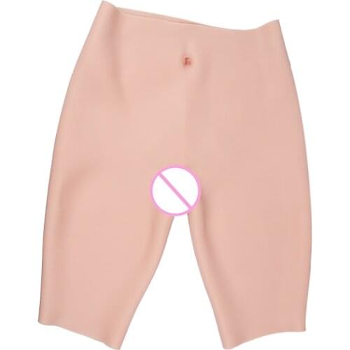 Fifth Cropped Silicone Realistic Vagina Panty Shemale Crossdresser Pussy Pants Transgender Artificial Sex Fake Enhancer Hip 1G