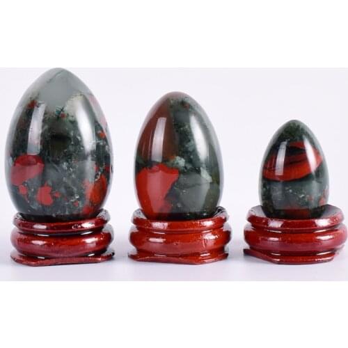 Yoni Egg Natural Stone Heliotrope Massage Ball Set Undrill Blooded Jasper Kegel Exercise Tool Women Pelvic Floor Muscle Vaginal