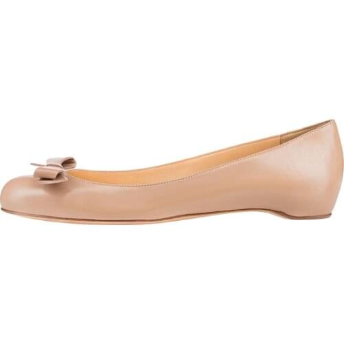 ASHIOFU Hot Sale Handmade Ladies Flats Shoes Butterfly-knot Slip-on Party Prom Boat Shoes Daily Wear Evening Fashion Flat Shoes